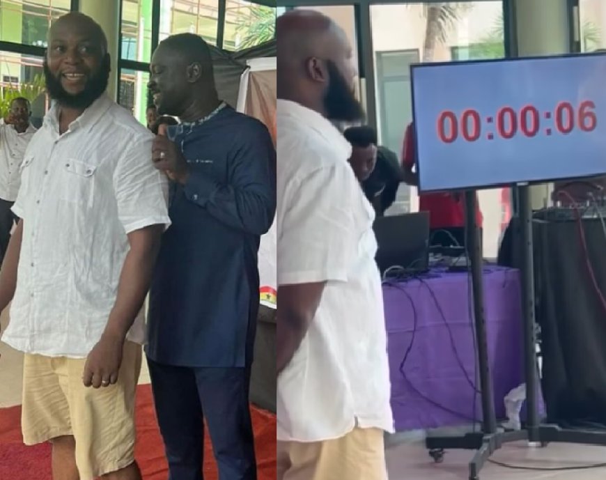 Ghanaian man attempts "Stan-a-thon" to break the Guinness World Record for longest standing by an individual