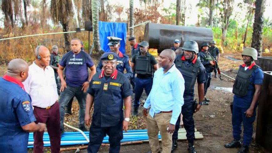 Rivers NSCDC destroys four illegal oil refining sites